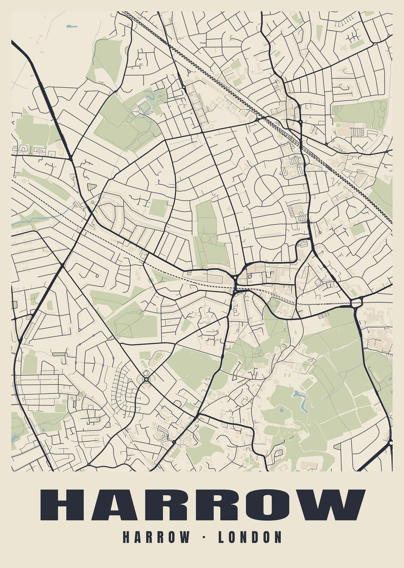 Harrow Heritage Street Map Poster