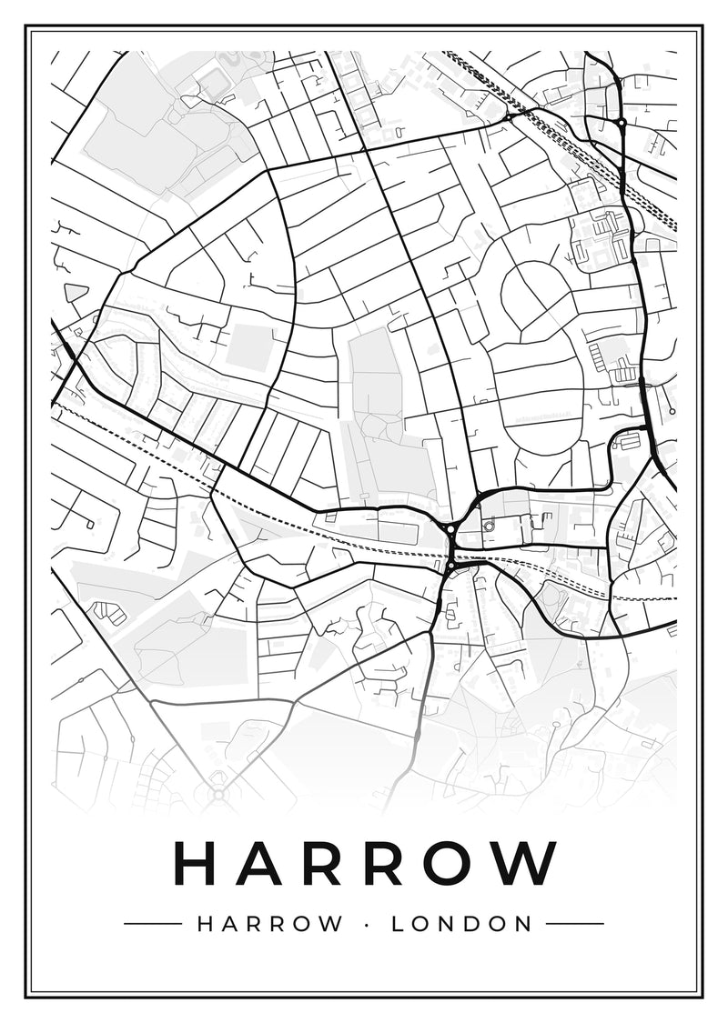 Harrow Street Map Poster