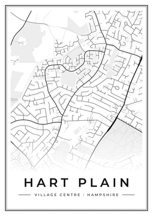 Hart Plain Village Centre Street Map Poster