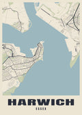 Street map poster of Harwich, Essex