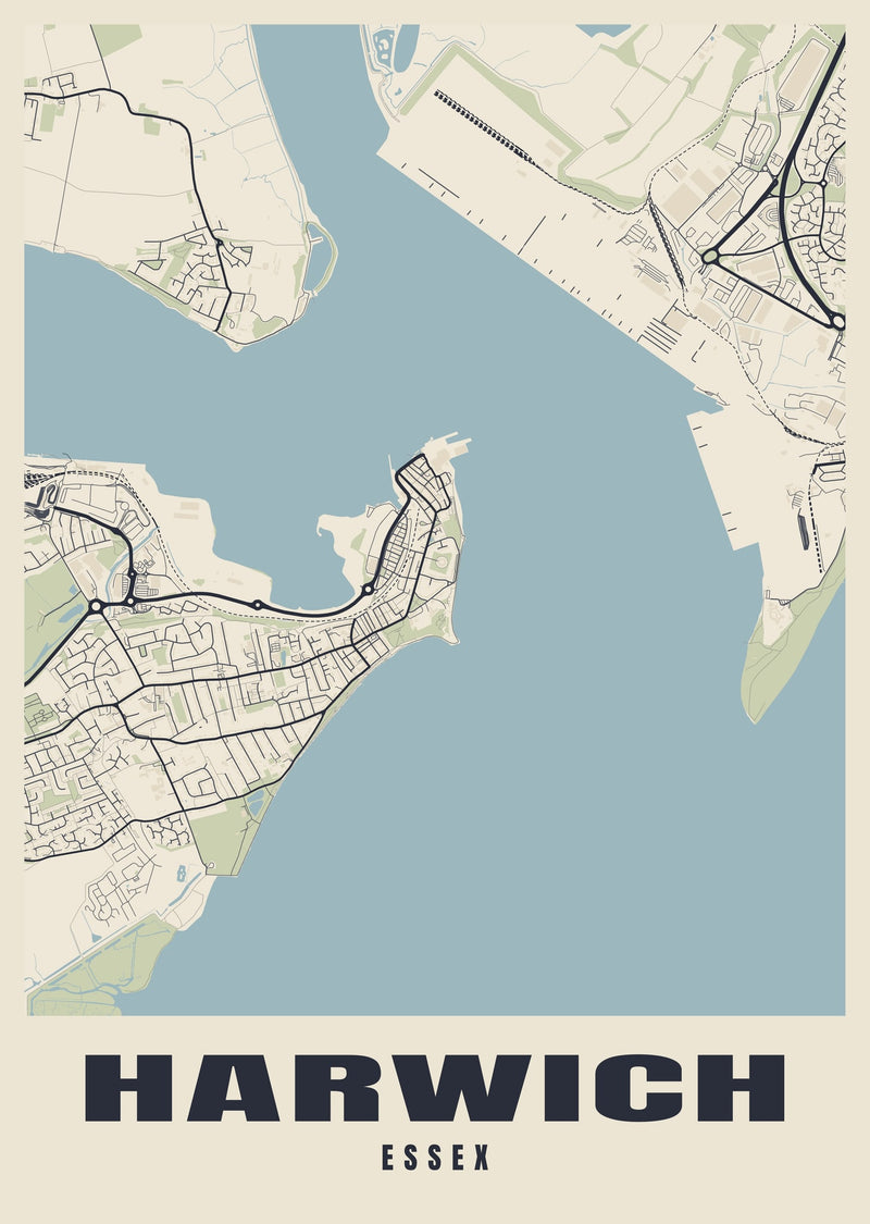 Harwich Street Map Poster