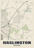 Street map poster of Haslington, Cheshire