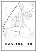 Street map poster of Haslington village centre, Cheshire