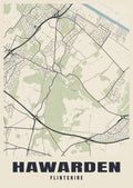 Street map poster of Hawarden, Flintshire