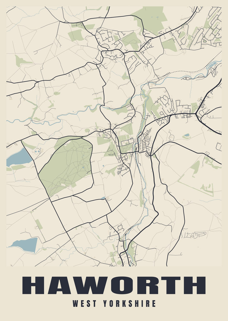 Haworth Street Map Poster