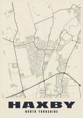 Street map poster of Haxby, North Yorkshire