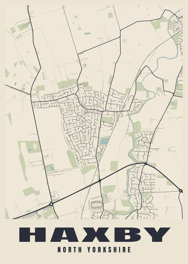 Haxby Street Map Poster