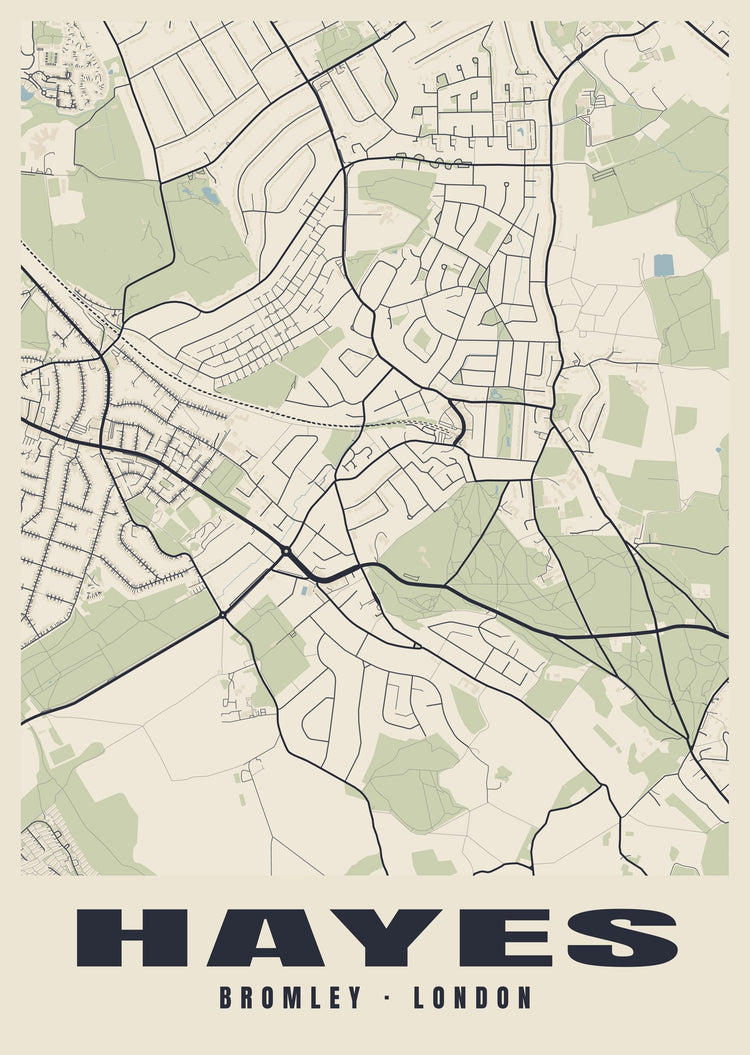 Hayes Heritage Street Map Poster
