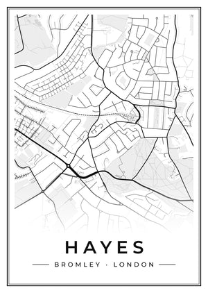 Hayes Street Map Poster