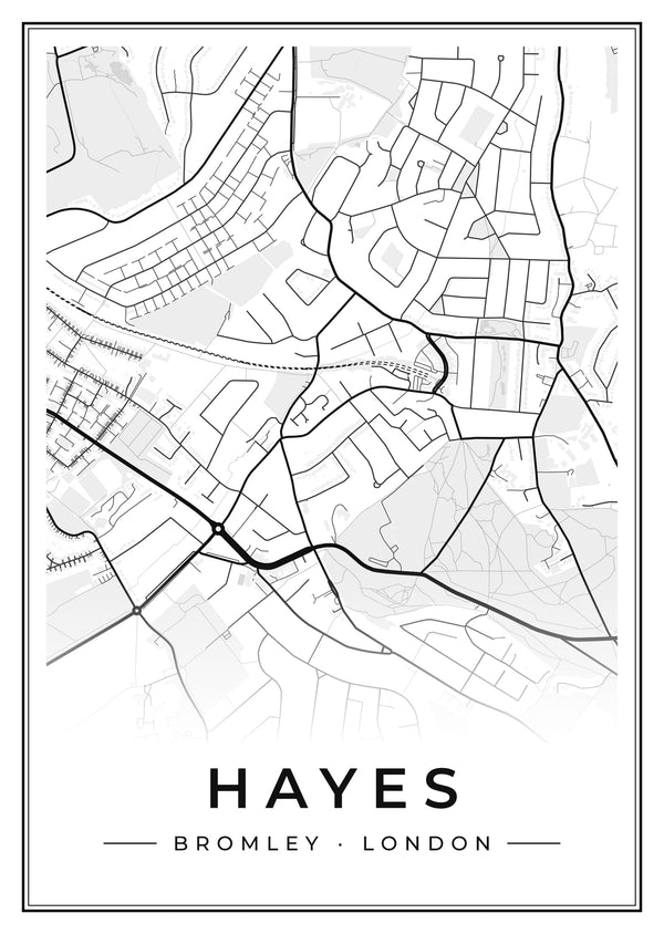 Hayes Street Map Poster