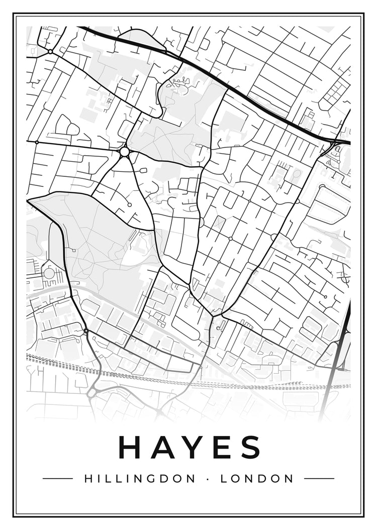 Hayes Street Map Poster