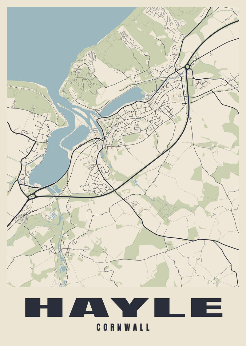 Hayle Street Map Poster