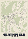 Street map poster of Heathfield, East Sussex