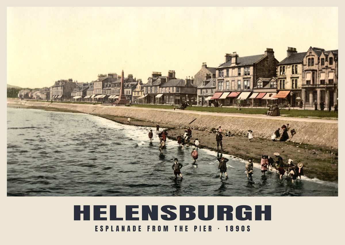 Esplanade from the Pier, Helensburgh, 1890s heritage photograph