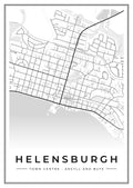 Street map poster of Helensburgh town centre, Argyll and Bute