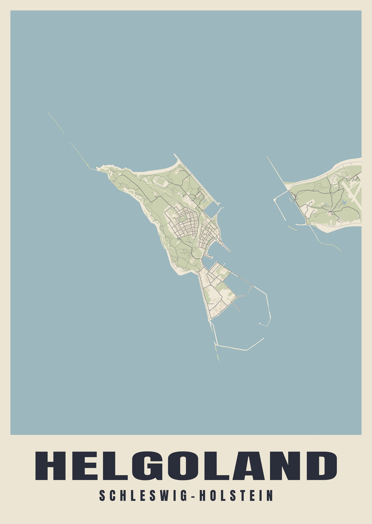 Helgoland Street Map Poster