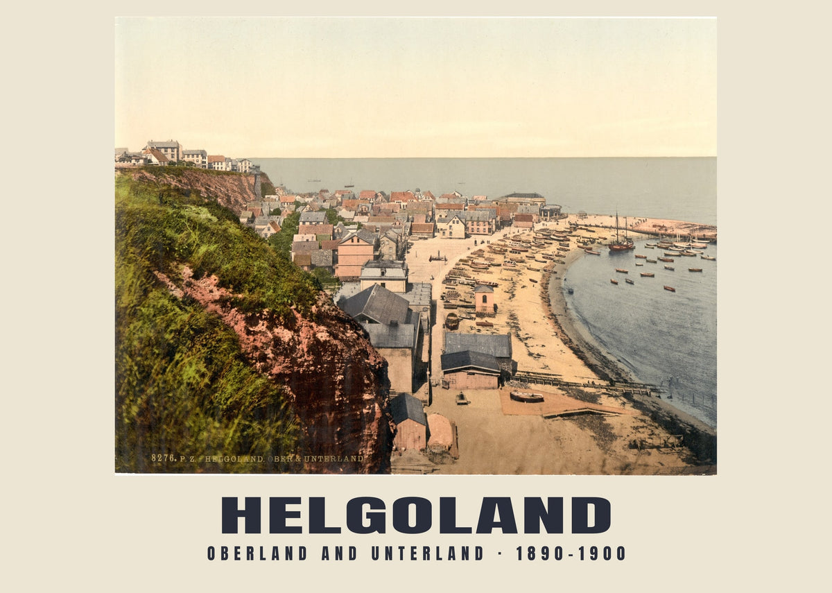Oberland and Unterland, Helgoland, 1890–1900 heritage photograph