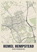 Street map poster of Hemel Hempstead, Hertfordshire