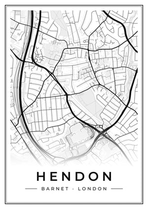 Hendon Street Map Poster