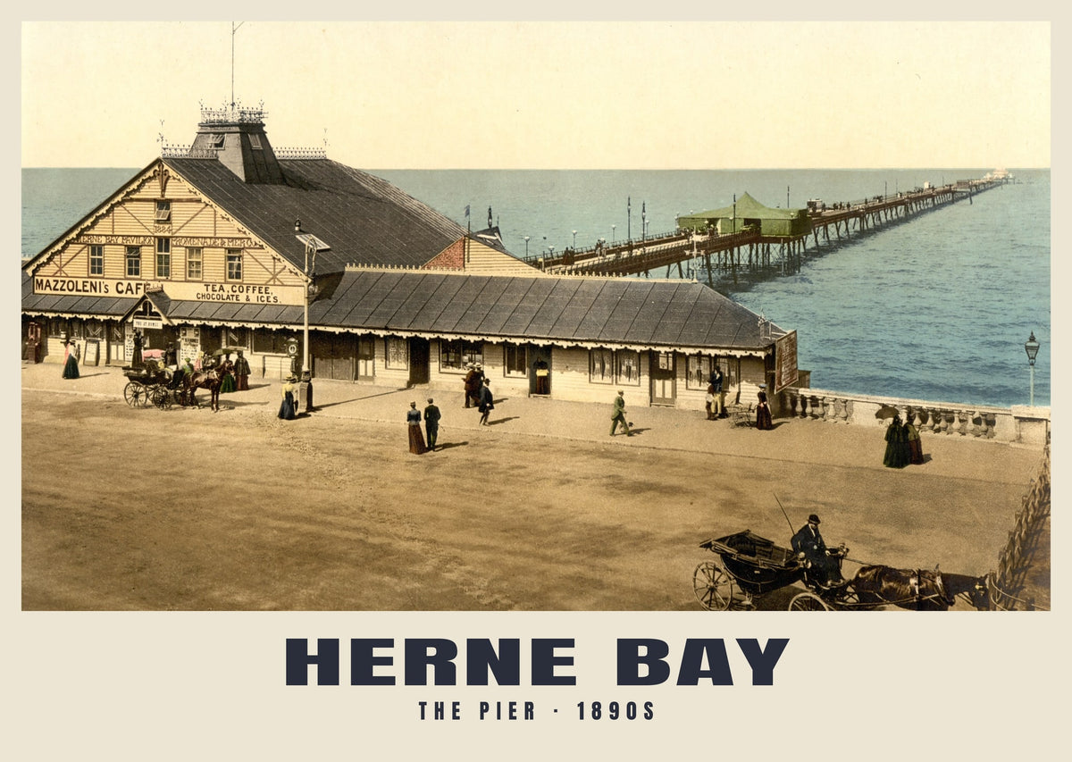 The Pier, Herne Bay, 1890s heritage photograph