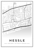 Street map poster of Hessle town centre, East Riding of Yorkshire