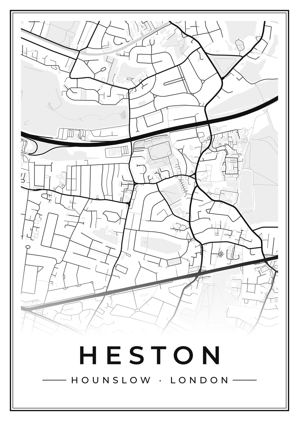 Heston Street Map Poster
