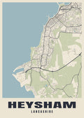 Street map poster of Heysham, Lancashire