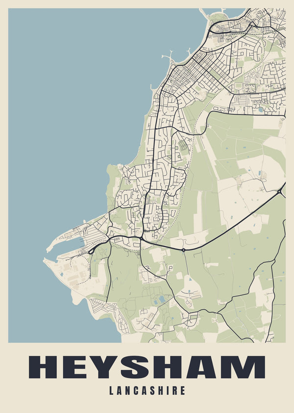 Heysham Street Map Poster