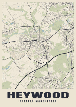 Heywood Street Map Poster