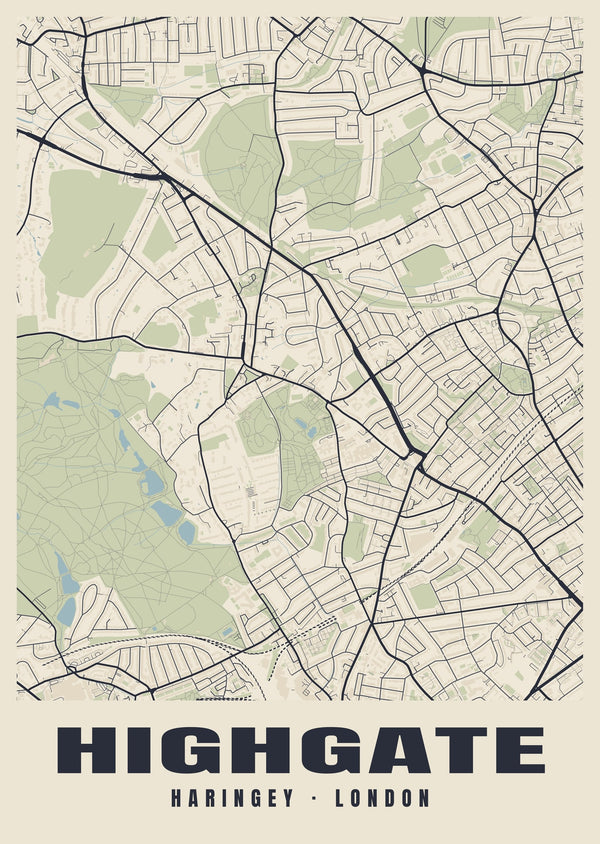 Highgate Heritage Street Map Poster