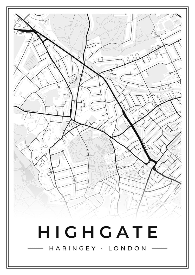 Highgate Street Map Poster