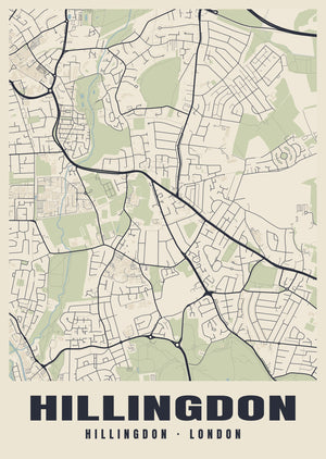 Hillingdon Heritage Street Map Poster
