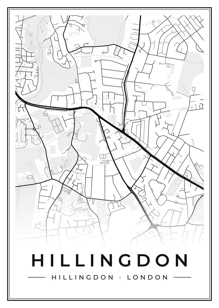 Hillingdon Street Map Poster