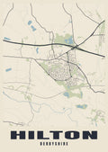 Street map poster of Hilton, Derbyshire