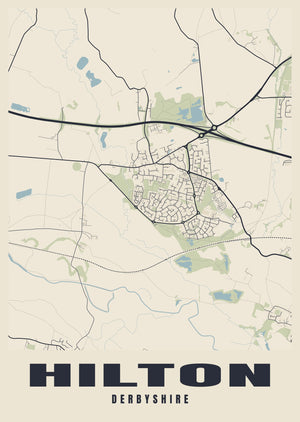 Hilton Street Map Poster