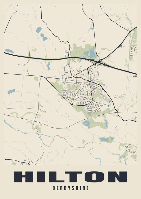 Hilton Street Map Poster