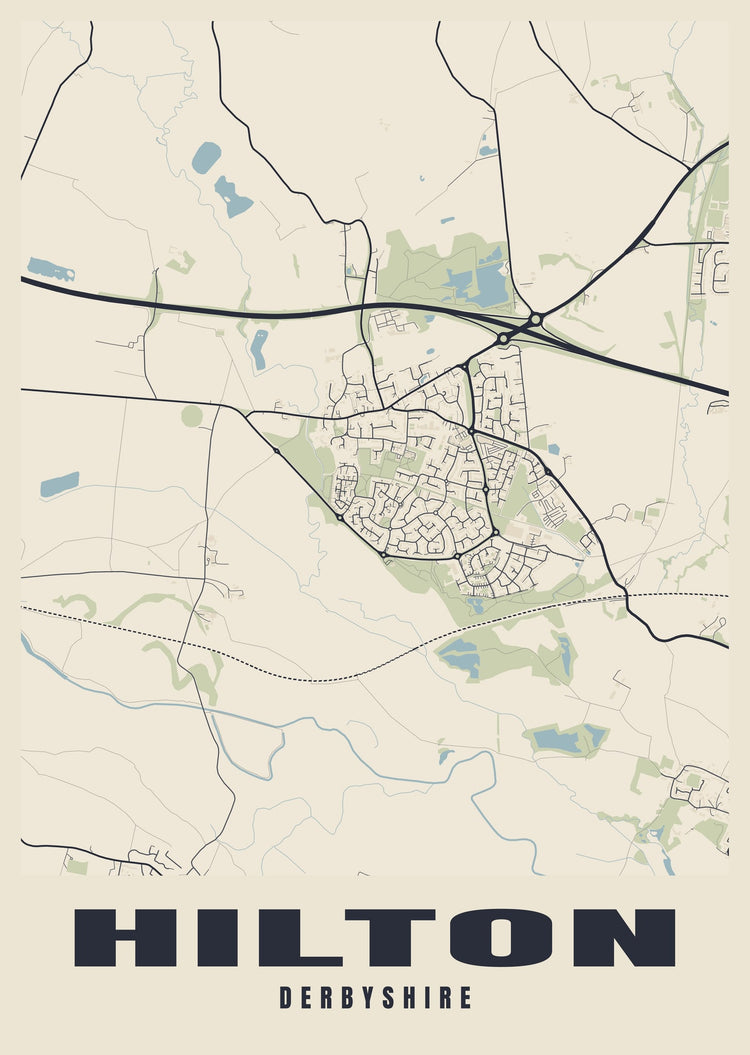 Hilton Street Map Poster