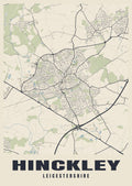 Street map poster of Hinckley, Leicestershire