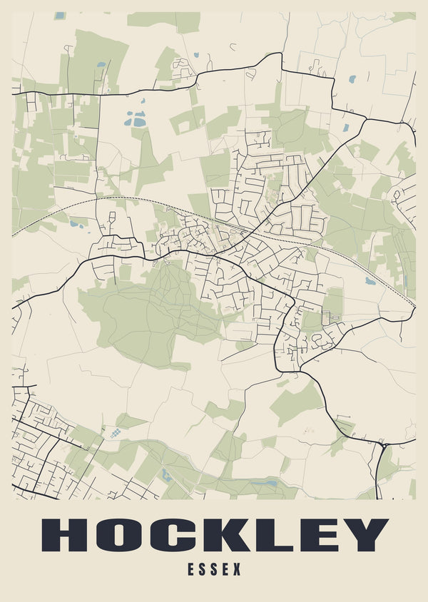 Hockley Street Map Poster
