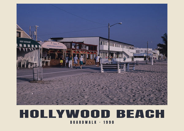 Boardwalk, Hollywood Beach, Florida — 1990 · Historic photograph print
