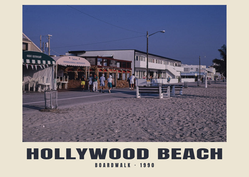 Boardwalk, Hollywood Beach, Florida — 1990 · Historic photograph print