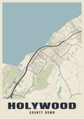 Street map poster of Holywood, County Down