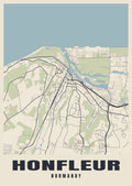 Street map poster of Honfleur, Normandy