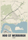 Street map poster of Hoo St Werburgh, Kent