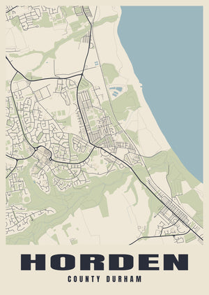 Horden Street Map Poster
