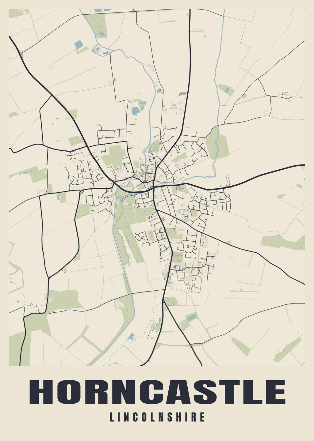 Street map poster of Horncastle, Lincolnshire