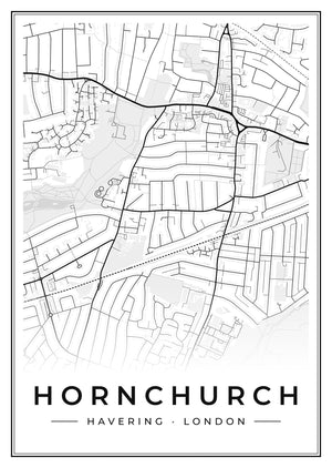 Hornchurch Street Map Poster