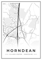Street map poster of Horndean village centre, Hampshire