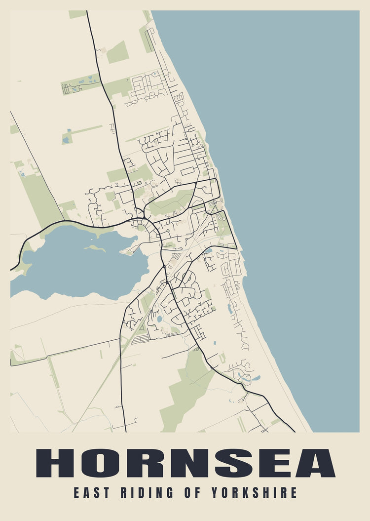 Hornsea Street Map Poster