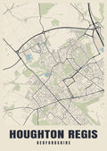 Street map poster of Houghton Regis, Bedfordshire